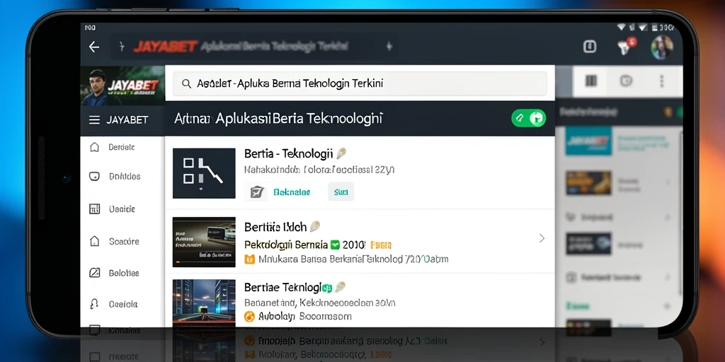 Tampilan antarmuka aplikasi JAYABET yang modern dan fungsional.
