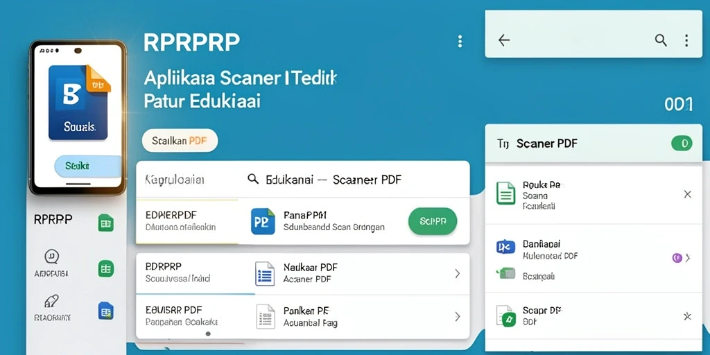 Tampilan antarmuka aplikasi RPRPRP yang ramah pengguna untuk Scanner PDF.