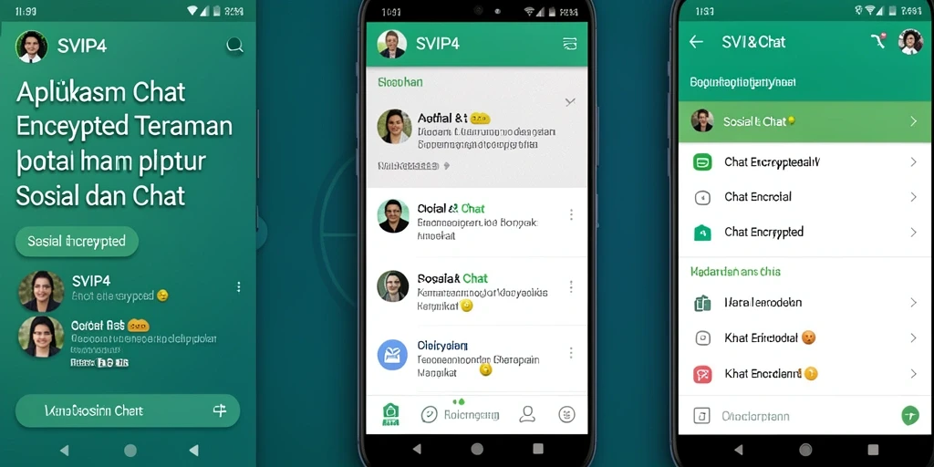 Tampilan antarmuka SVIP4 yang sederhana dan fungsional untuk Chat Encrypted.
